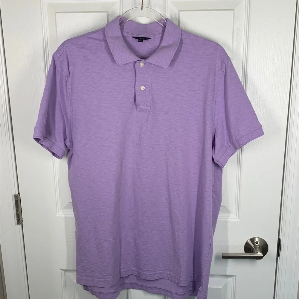 J Crew purple cotton polo shirt size large